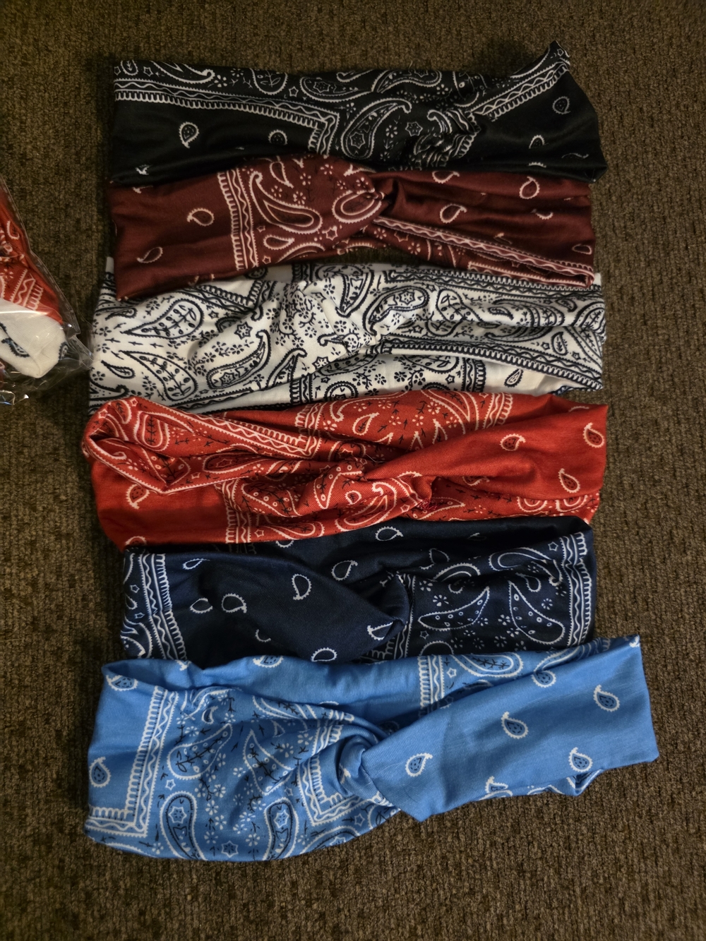 Bandana Print Headwraps - Multi Color Pack